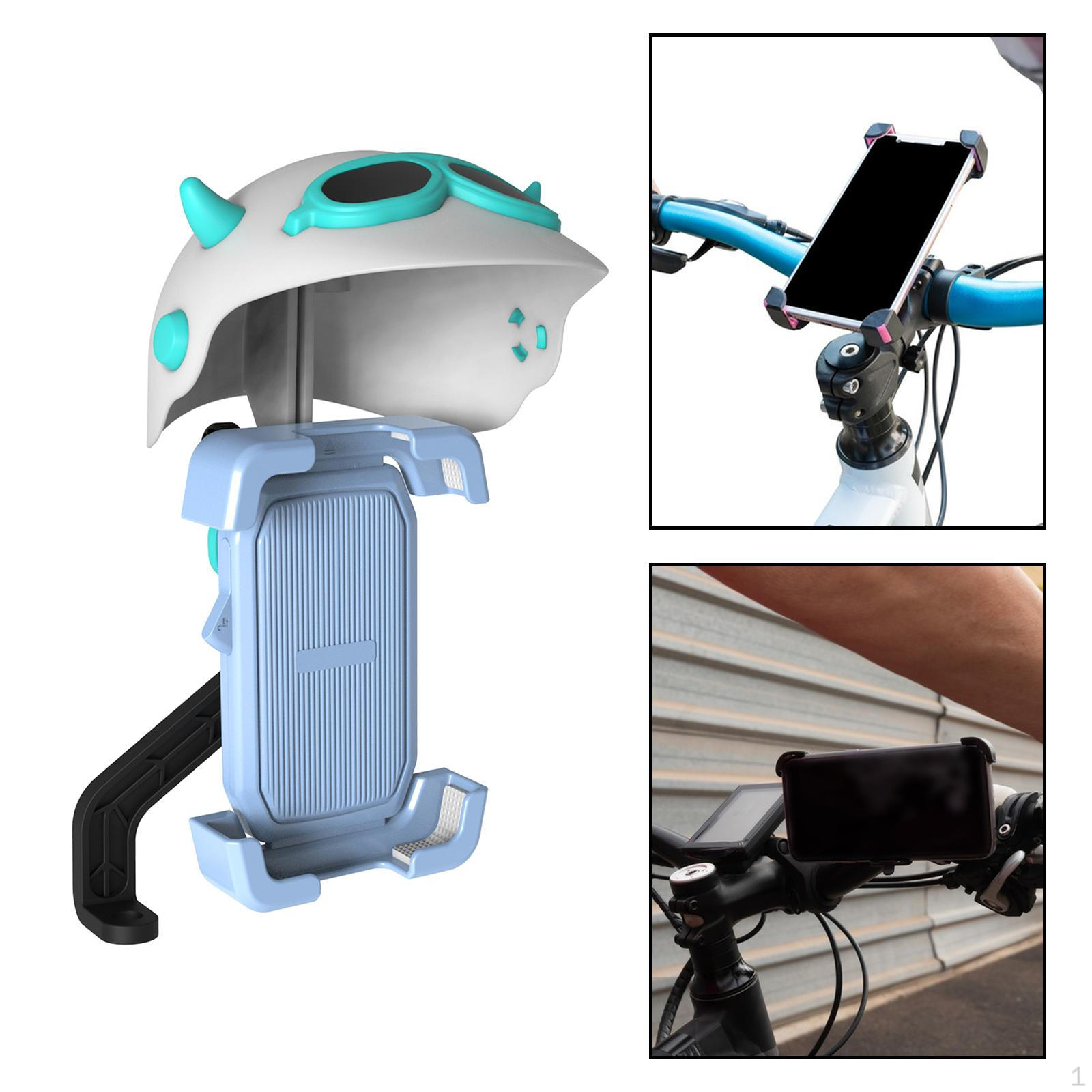 

Зажим на руль для крепления телефона на велосипеде с мини-шляпой, стабильный держатель для мотоцикла для скутера Blue Base Green Hat