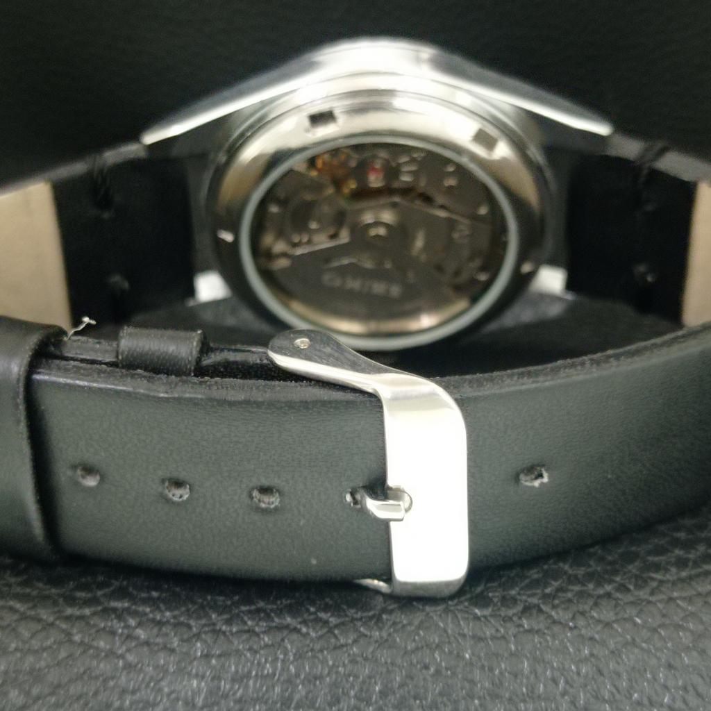 JAPAN VINTAGE REFURBISHED SEIKO 5 AUTOMATIC 6309A MENS BLACK WATCH A442977-1