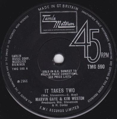 7 inch Plaat MARVIN GAYE & KIM WESTON - It Takes Two TMG590 Tamla Motown 1967 VK Soul/Funk Gebruikt