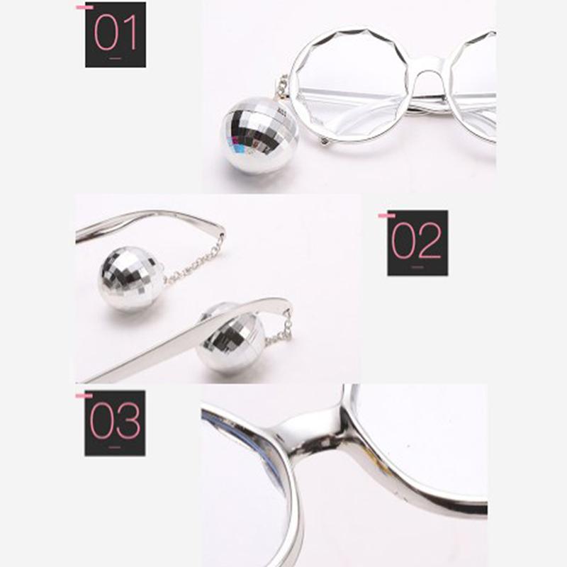 Disco Pendant Mirror Ball Glasses For 70S 80S Retro Theme Cowgirl Party Decor