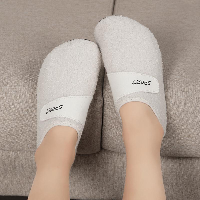 Paar täglich Freizeit Zuhause weich rutschfest Teddyfleece leicht warm Plüsch Yoga Springseil Schuhe
