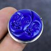 Cameo Moonface Gemstone Handmade 925 Sterling Silver Jewelry Ring Size 8 Q9H58