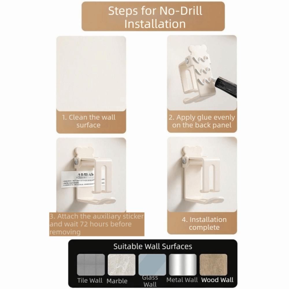 2 Pieces Punch-Free Basin Storage Rack Wall Mounted Wash Basin Holder Wash Basin Hooks  Bathroom