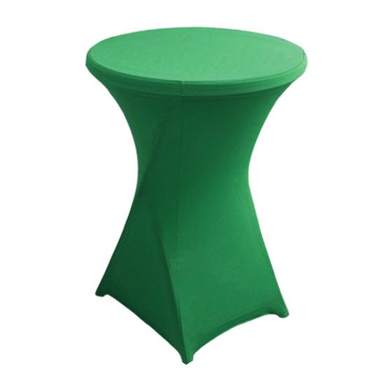 Yousheng Cocktail Table Cover Solid Color Design High Elastic Oil-Proof Universal Fit Simple Installation Round High Top Table Cloth