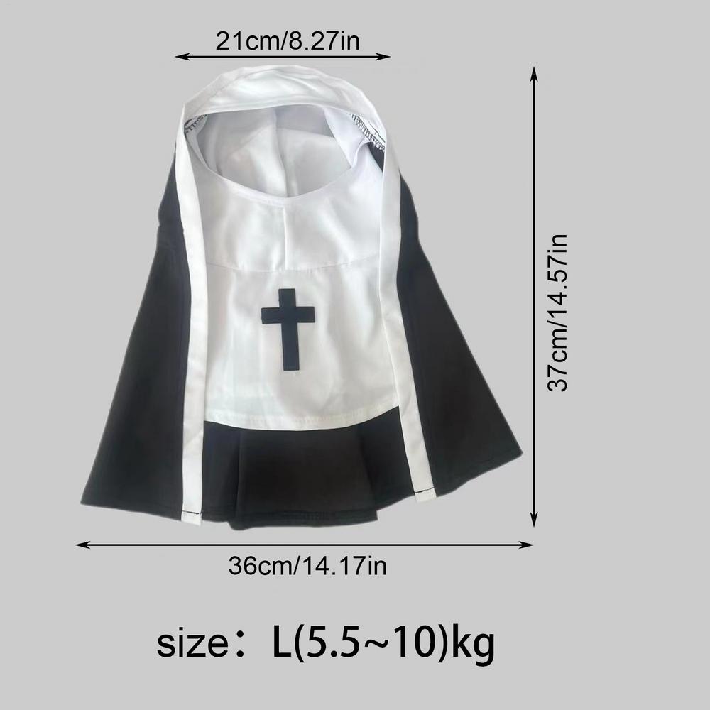 Dog Nun Costume Halloween Costume Parties Supplies For Dog Cats Photoshoots Fun Cosplay Outfits Funny Dog Costume Sister Habit