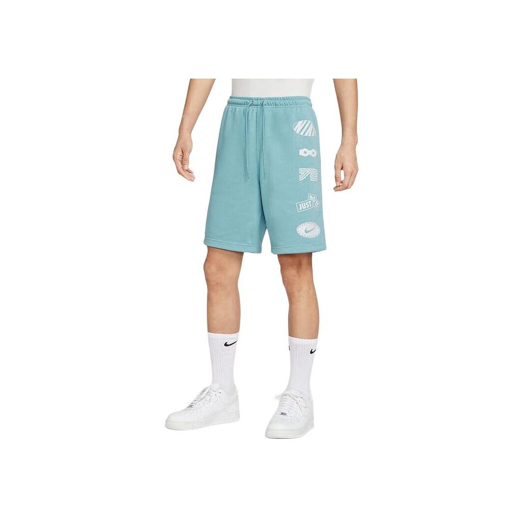 Nike Shorts Décontractés Respirants Tricotés avec Logo Imprimé pour Homme Bleu Ciel IB8254-464
