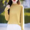 Dámský celoroční svetr z 50% vlny a 50% hedvábí | Lehký teplý pulovr z příze | Luxusní úplet z kašmírového hedvábí