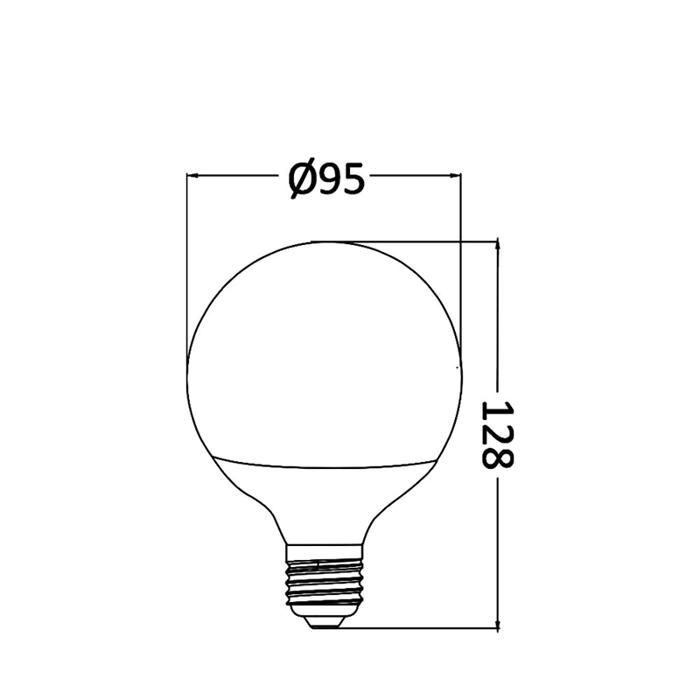 Ampoule globe LED 14W E27 G95 6500K
