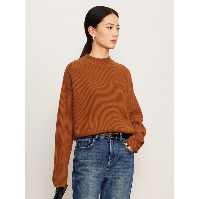 JiuZi AnnaKou Women's Half-High Collar Wool Sweater