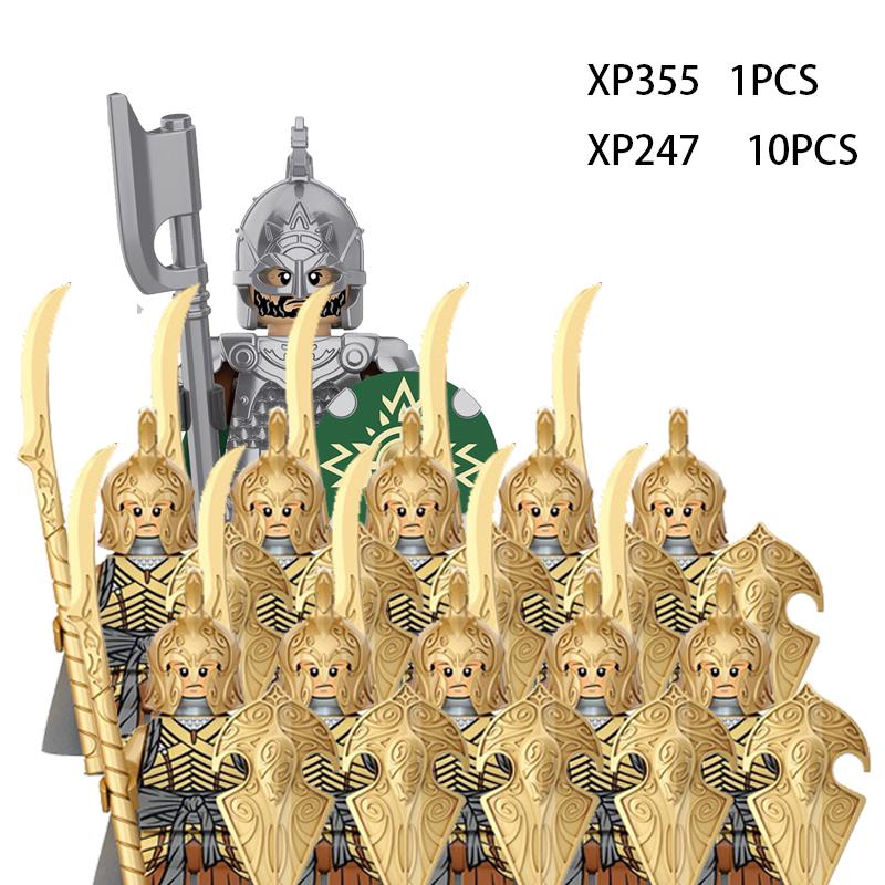 Soldados Élficos Medievais de Rohan Guarda Exército lotr Figuras de Ação Mini Blocos Boneca Montar Blocos de Construção MOC DIY Brinquedos para presentes de criança