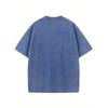 European Sizes Men'S Heavy Vintage Distressed Loose T-shirt | Soft Washed Nostalgic Crew Neck Casual Daily Top, Breathable and Comfortable