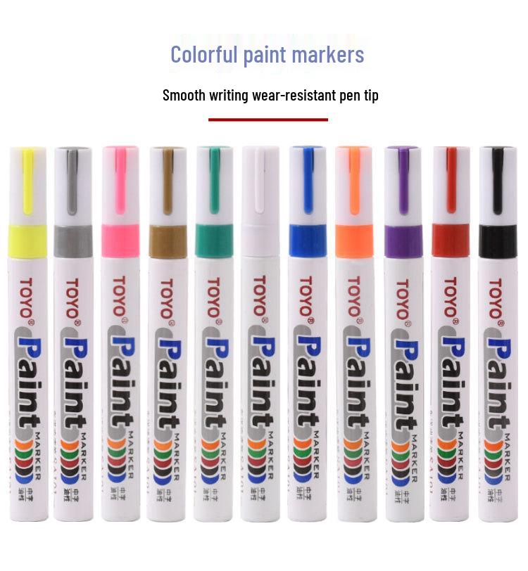 Toyo SA101 White Waterproof Tire Marker Pen - Non-Fading Touch-Up Paint Pen