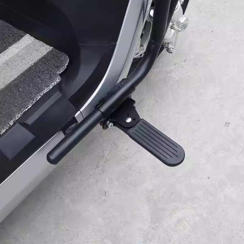 1 Pair Lightweight Nylon/Iron Shell Anti-Slip Cycling Pedals Accessory Foldable Front Foot Pedals For Yadi Aima  U1 E-Bike
