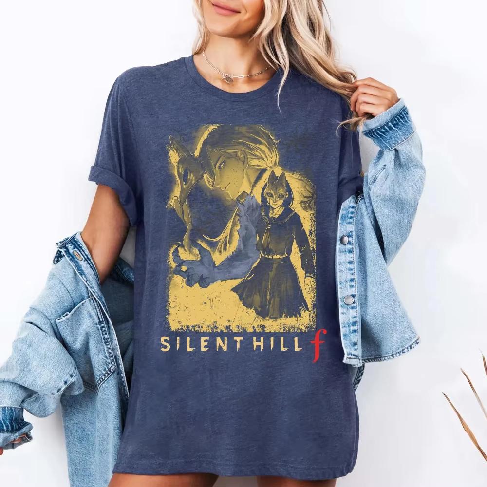 Silent Hill F Shirt Retro Japanese Horror Game Tee Gamer Gift Clothing Short Sleeve Shirt Unisex Unisex Women AllSeason
