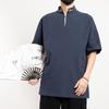 2022 Chinese Style Men's Casual Cotton Linen T-shirt, Retro Plus Size Long Sleeve Tang Suit