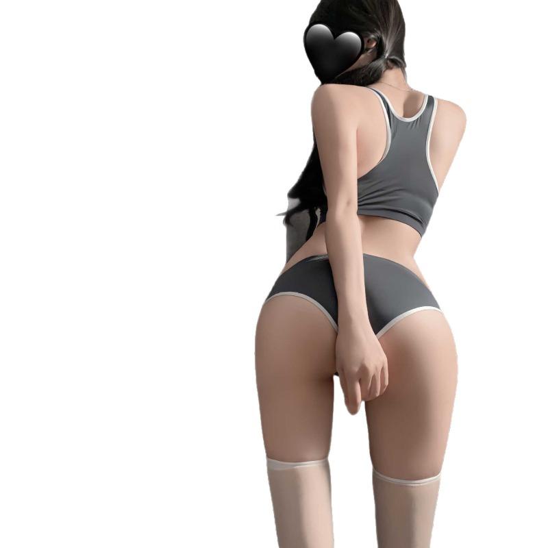 Sex Underwear New Bra Panty Set Sports Gymnastics Suit Cute Pure Desire Vest Hot Girl Swimsuit Dead Library Water