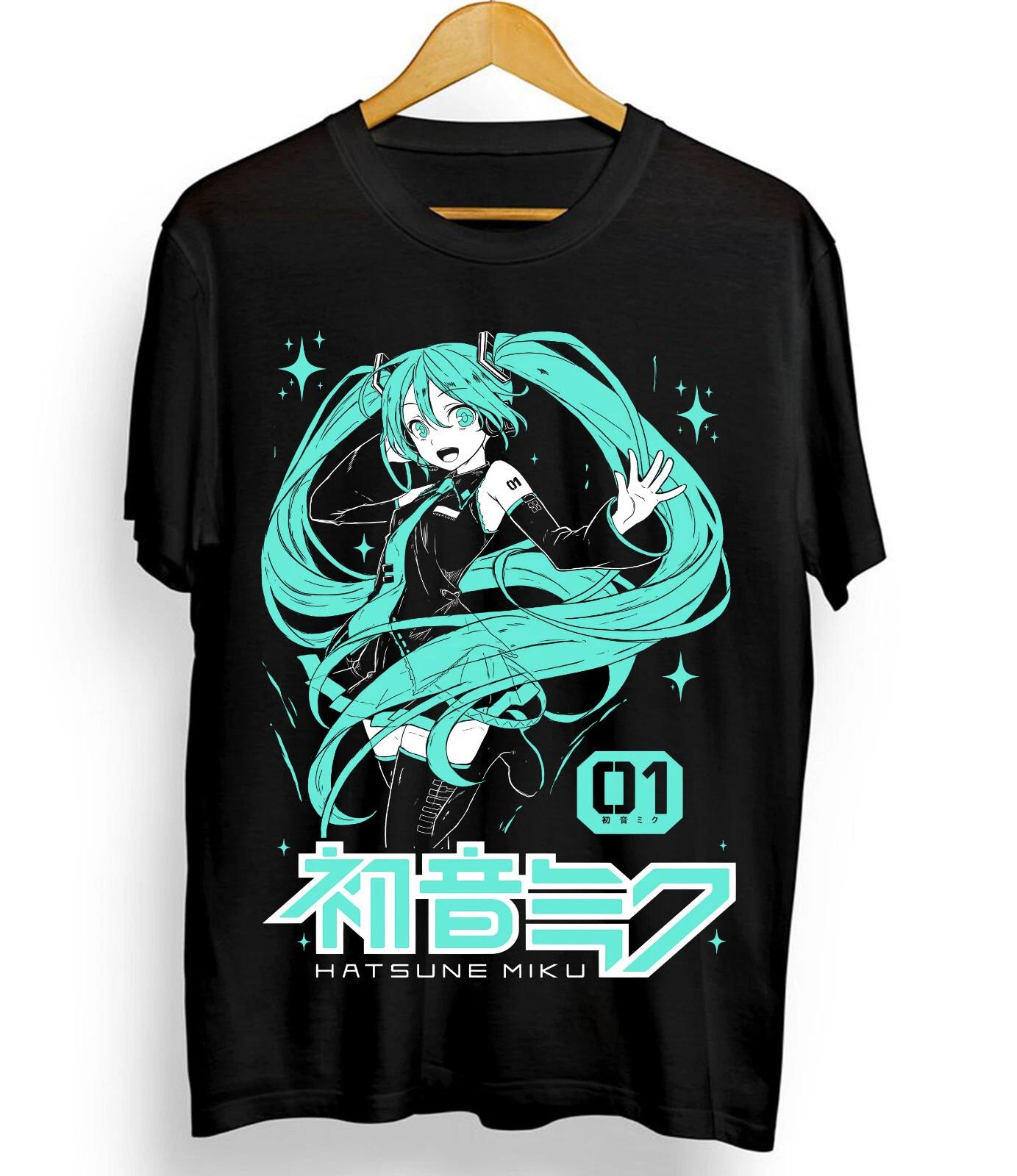 

Hatsune Miku T-Shirt Anime Girl Kawaii Project Diva Vocaloid Shirt All Size L