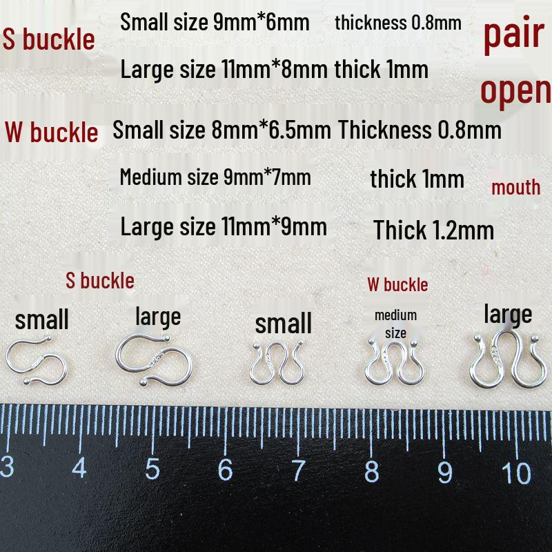 S925 Sterling Silver Question Mark Clasp for DIY Necklace and Bracelet Jewelry Making