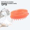 Bath Brush 2 in 1 Design Massage Cleansing Brush for Body And Head Silicone Body Exfoliating Scrubber with Anti-Slip Handle