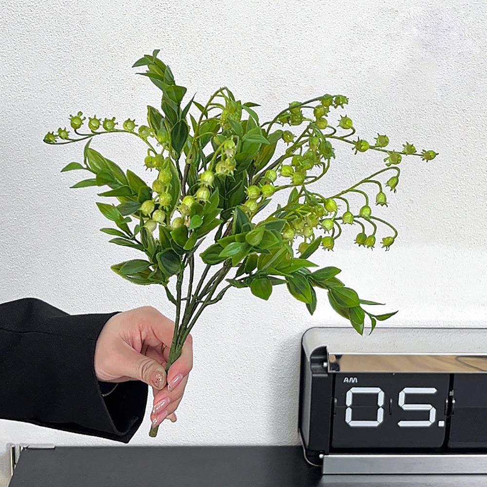 

Multicolor Vanilla Artificial Flower 5 Forks Plastic Simulation Flower Green Leaves Photo Props Lifelike Flower Home Decoration зелёный