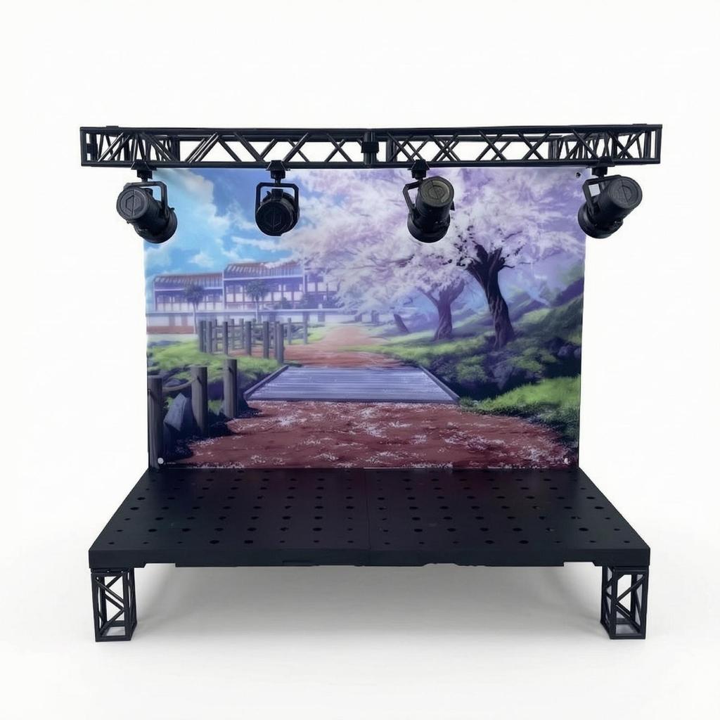 Display Stage with Lights DioramaStyle Figure Modular for Collectors, Photographers,