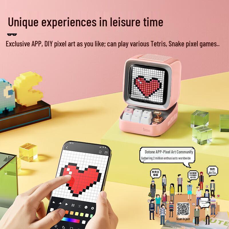 Divoom Ditoo-Mic Retro Pixel Bluetooth Speaker with KTV Microphone