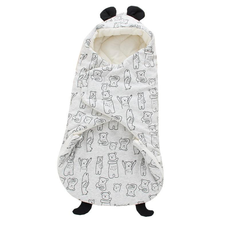 Infant Cotton Swaddle Sleep Sack Newborns Winter Warmth Safe Cocoon Style 0-8 Months