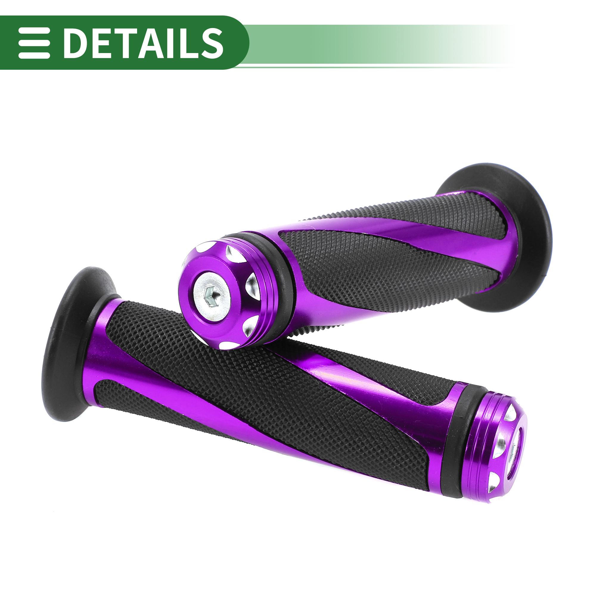 Motoforti Universal Motorcycle Hand Grips Cover Rubber Aluminum Alloy Handlebar Cover for Motorcycle Scooter Bicycle ATV