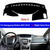 Car Dashboard Cover Non Slip Pad For Ssangyong Rodius 2007 - 2018 Auto Car Dash Mat Sun Shade Pad Anti-UV Cushion