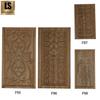 European-Style Solid Wood Carving: Rectangular Floral Block