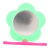Bird Mirror Perch Flower Shape Decorative Plastic Parrot Mirror Stand Toy for Budgie Lovebird Cockatiel