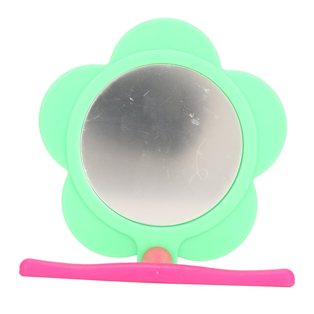 Bird Mirror Perch Flower Shape Decorative Plastic Parrot Mirror Stand Toy for Budgie Lovebird Cockatiel