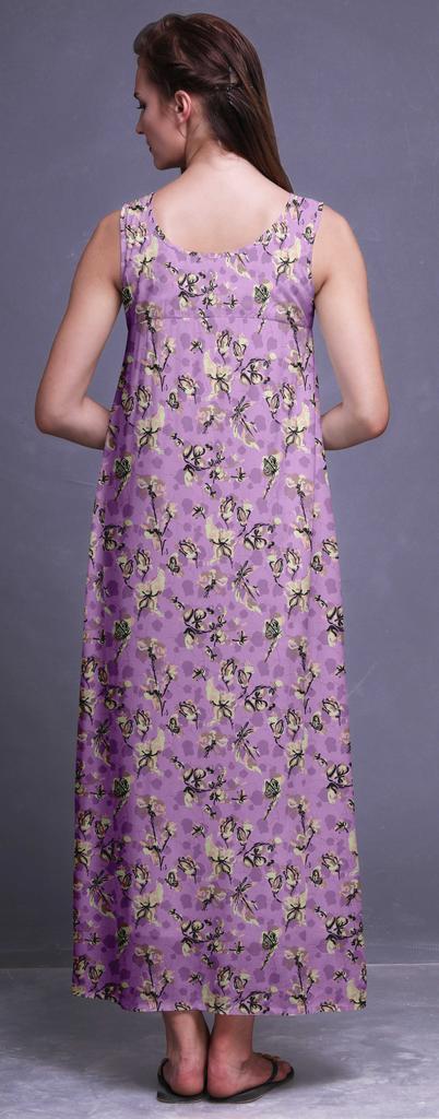 Bimba Rayon Rayon Nightgowns For WomenA   Maxi Printed Sleepwear Night