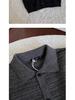 Men's Loose Fit Solid Color Retro Knit Cardigan Sweater Jacket