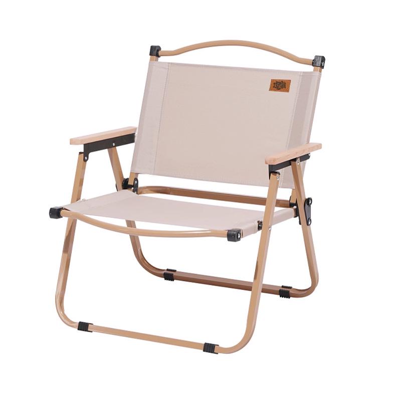 Minimalist Portable Carbon Steel Folding Chair for Outdoor Camping and Picnics