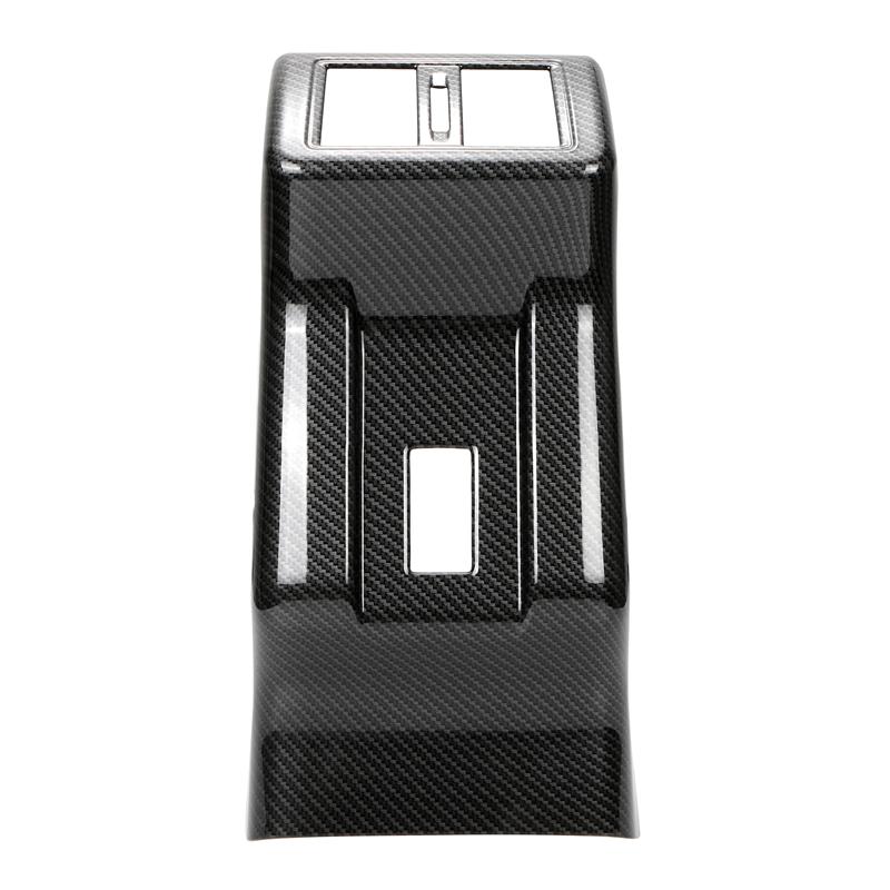 For Mitsubishi Outlander 2019 2021 Center Console Rear Air Condition Outlet Vent Frame Sticker Carbon Fiber Interior Accessories
