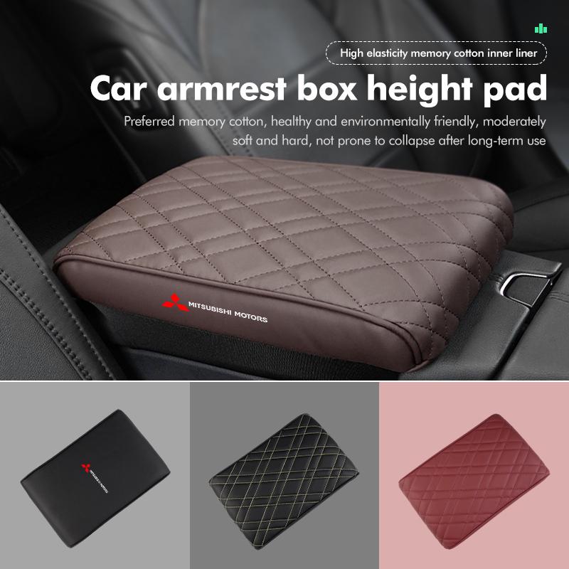 dnsh2 Car Armrest Box Height Increasing Pad Protective Cover For Mitsubishi Outlander Lancer L200 ASX Pajero Grandis Eclipse