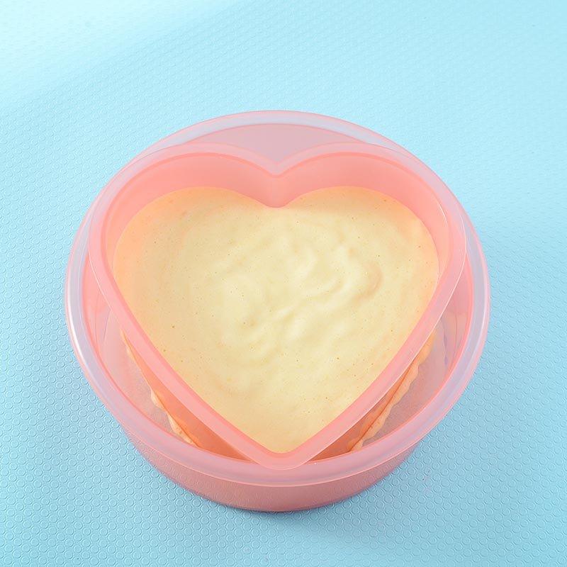 Tiger Crown Microwave Cooking White 238 X PC Sponge Cake Round Heart 3550 of Utensils, & Pink, 104mm, Set, Polypropylene, & Shapes, (Set 3)