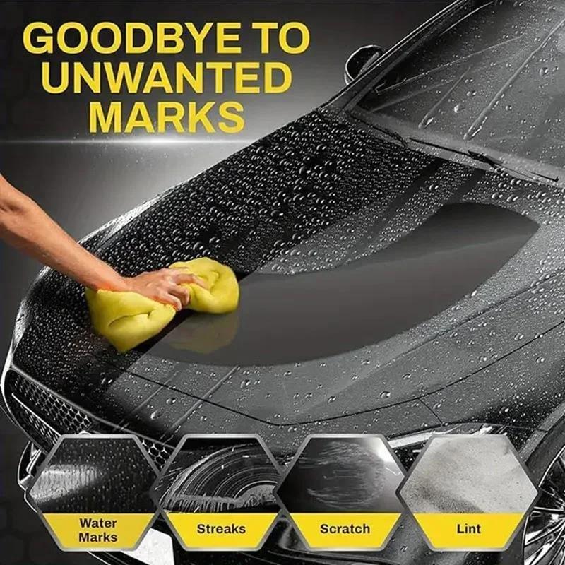 remium PVA Car Wash Towel - Ultra Absorbent & Scratch-Free Microfiber Drying Cloth for Auto Detailing, Reusable Fast-Drying