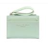 Portable Women Folding Wallet Multiple Card Lady Short PU Purse Solid Color Card Bag  Student