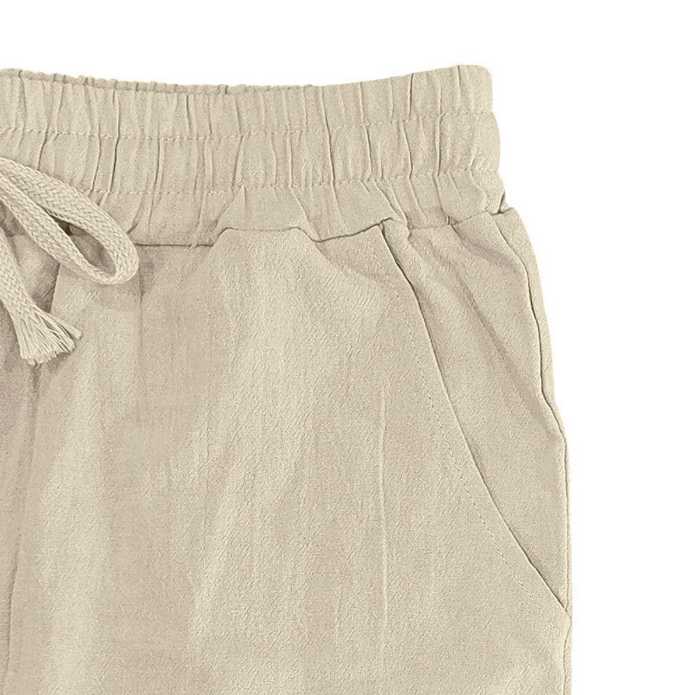 New Spring and Summer Men's Suit Linen Casual Loose Breathable Long Sleeves Shirt Trousers 2 Set of Beach Vacation Essential