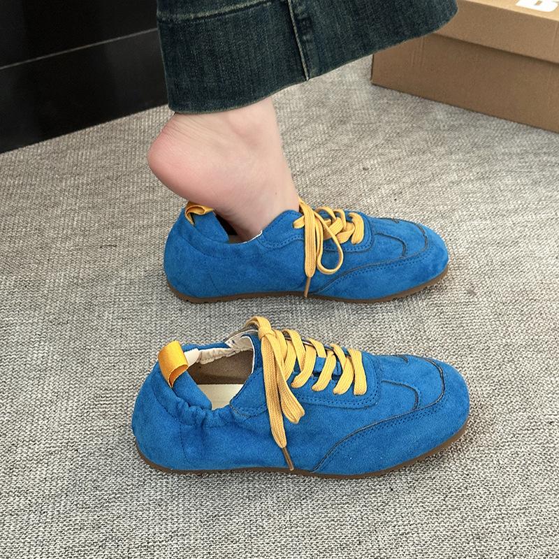 French Retro Board Shoes Women's Spring 2025 New Versatile German Training Shoes Casual Board Shoes Fashion Forrest Gump Tide