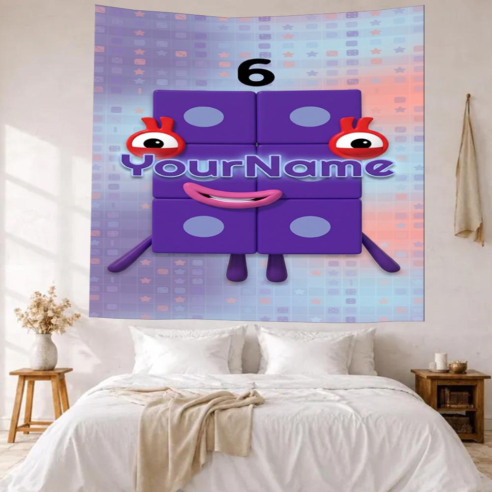 Numberblocks Custom Your Name Wall Decor Tapestry Art For Pet Memorial Birthdaywedding Party Backdrop Family Gift