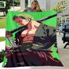 1pc Blanket - One Piece Zoro Print Design, Lightweight Blanket for Sofa, Bed- Soft &Warm, Gift for All Seasons