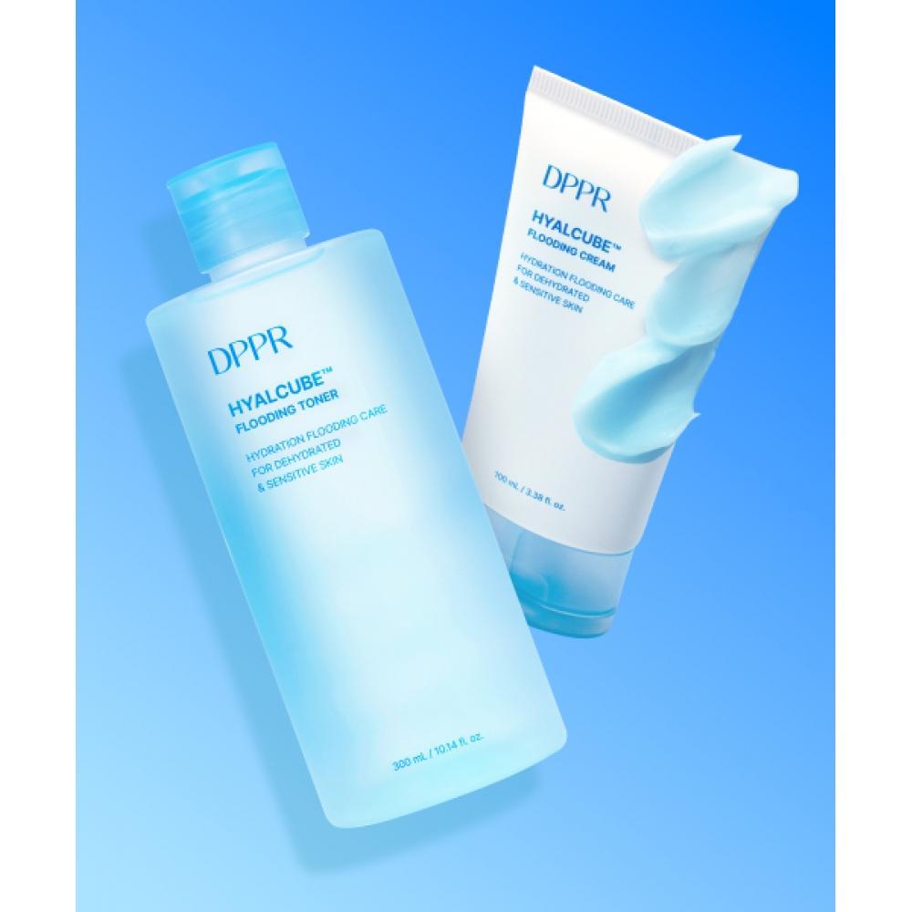 Dppr [Moisture Charging Set] Hyaluronic Acid Hyal Cube Mildly Acidic Moisture Toner 300ml + Moisture Cream 100ml NONE