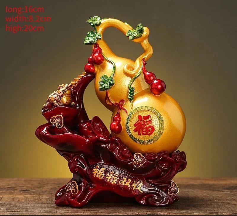 

Fortune Ornaments Gourd Toad Wine Cooler TV Cabinet Home Living Room Decor золотой