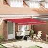 vidaXL Automatic Retractable Awning with Red LED 400x350 Cm 3330830
