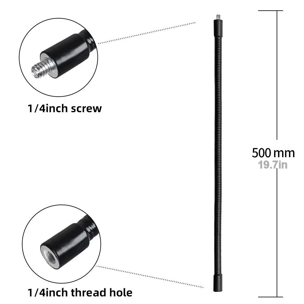 New Metal Monopod Metal Tube Rod Flexible With 1/1inch Screw Selfie Stick Stands Lightweight Tripod Extension Arm SLR Cameras