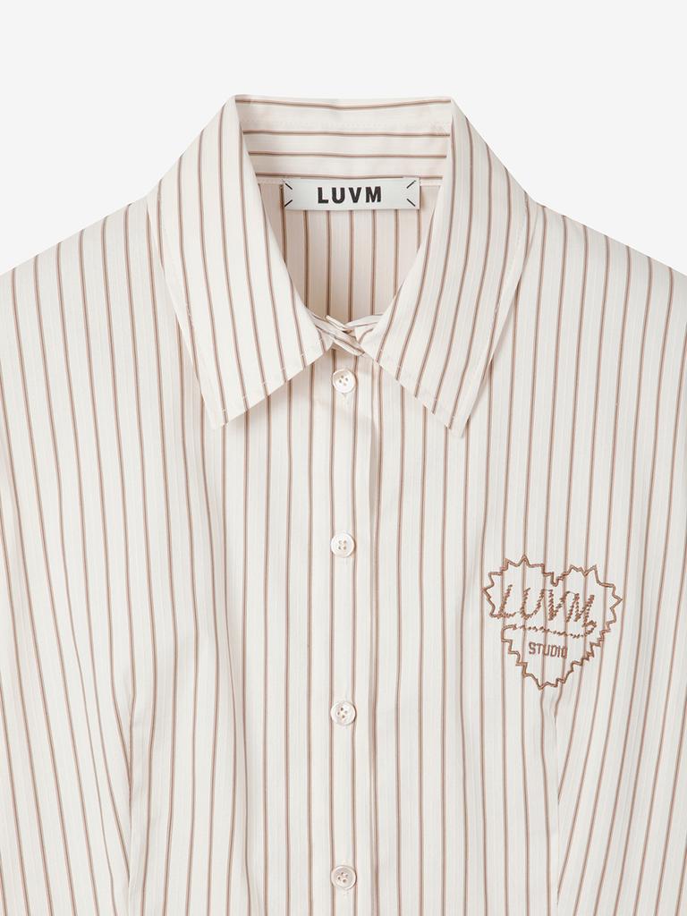 LUVM Logo Stripe Shirts_Beige