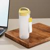 Frosted Water Bottle with Handle & Lanyard, Food Grade Clear Drinking Bottle, Leak-Proof Portable Travel Drink Soybean Milk Cup for Outdoor Gym Office